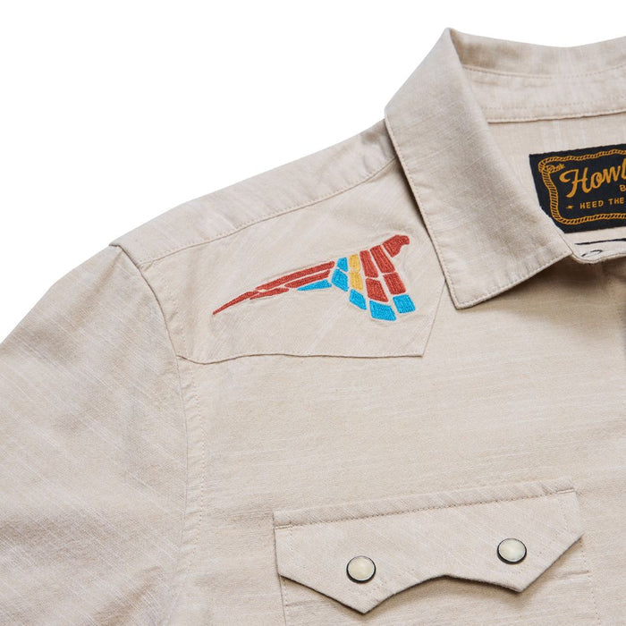 Crosscut Deluxe Long Sleeve Shirt- Parrot Patrol: Dune Chambray