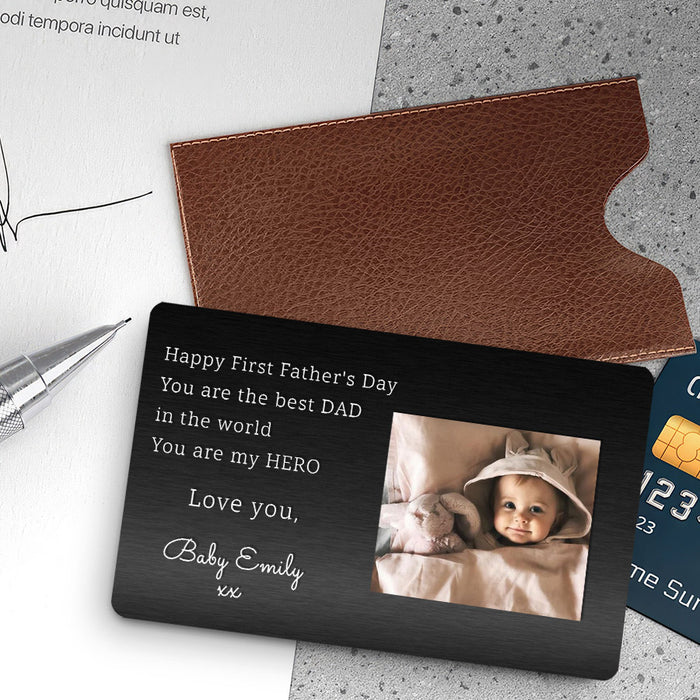 Dad Custom Wallet Card | 1st Father’s Day Gift