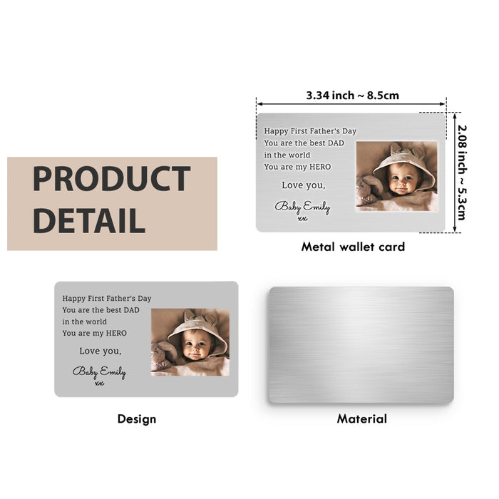 Dad Custom Wallet Card | 1st Father’s Day Gift