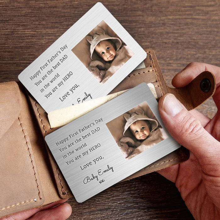 Dad Custom Wallet Card | 1st Father’s Day Gift