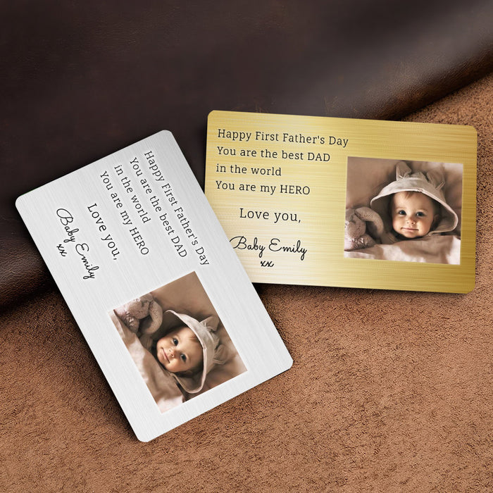 Dad Custom Wallet Card | 1st Father’s Day Gift