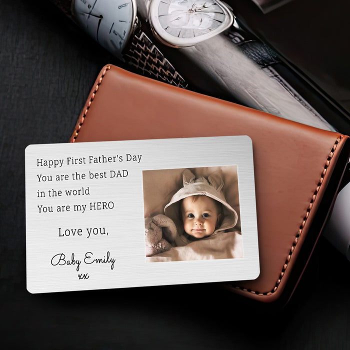 Dad Custom Wallet Card | 1st Father’s Day Gift