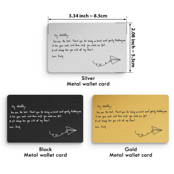 Dad Custom Wallet Card | Custom 1st Father’s Day Gift