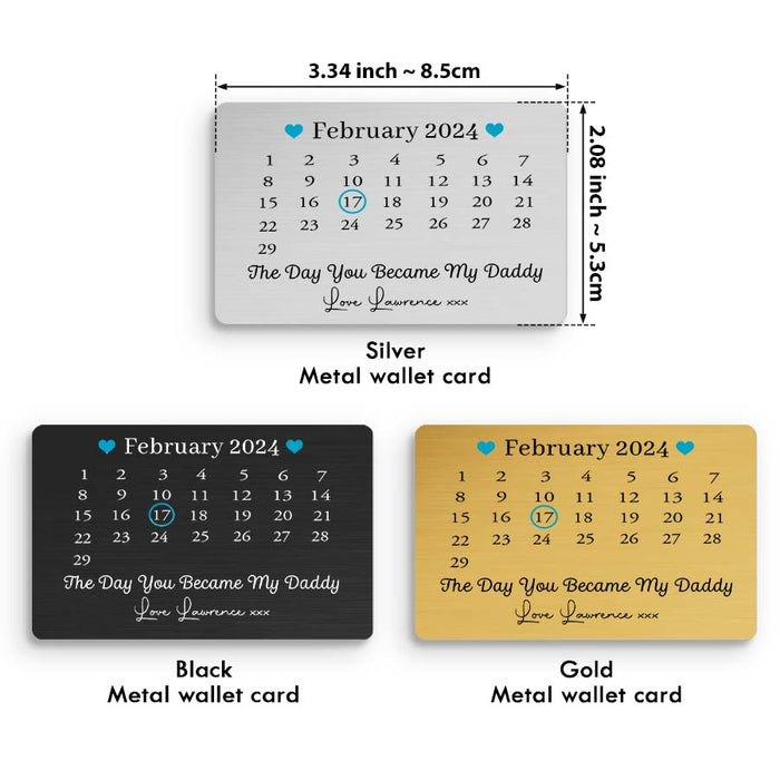 Dad Custom Wallet Card | First Fathers Day Gift
