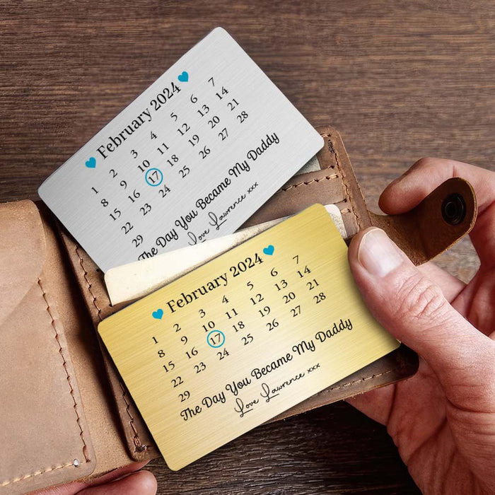 Dad Custom Wallet Card | First Fathers Day Gift