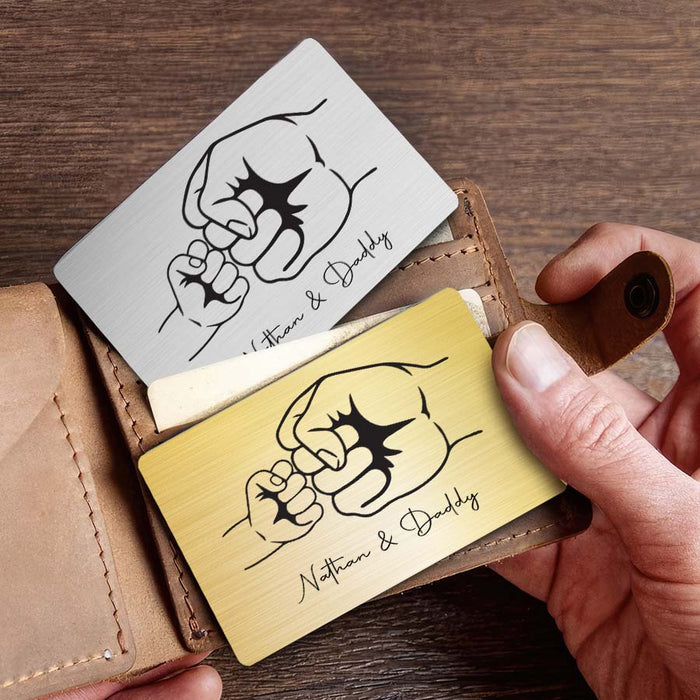 Dad Wallet Card | Personalized First Fathers Day Gifts