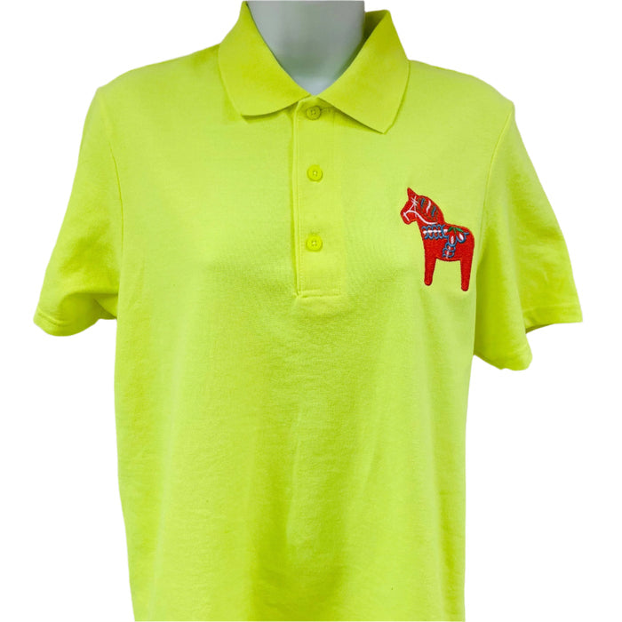 Dala Horse on Safety Yellow Polo