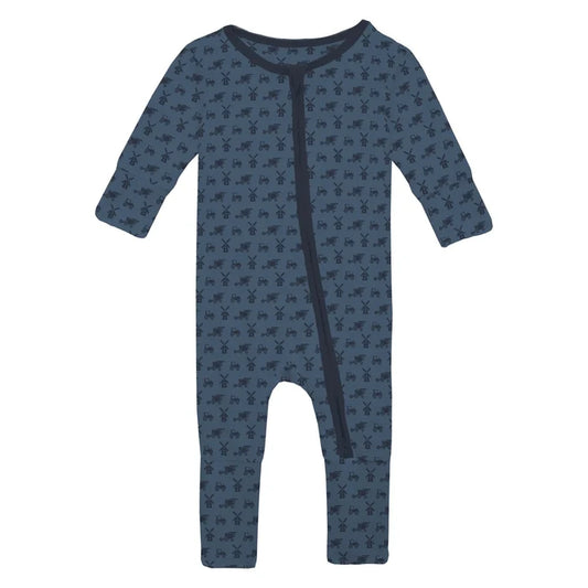 Denim Tractors and Windmills Conv Coverall