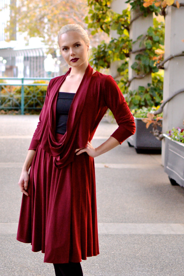Destination Dress in wine