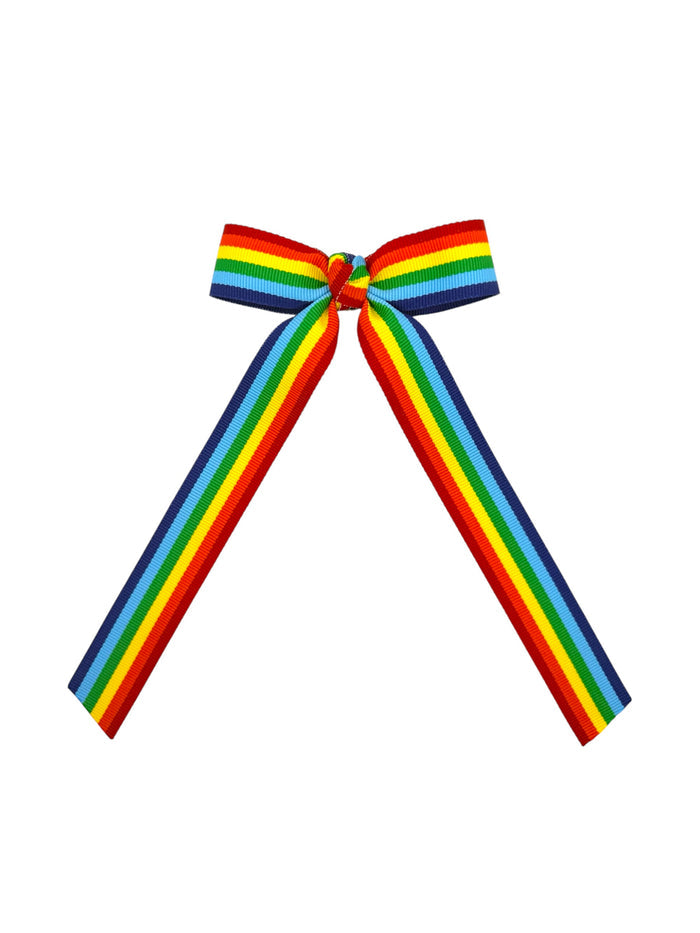 Double Sided Rainbow Long Tail Bow
