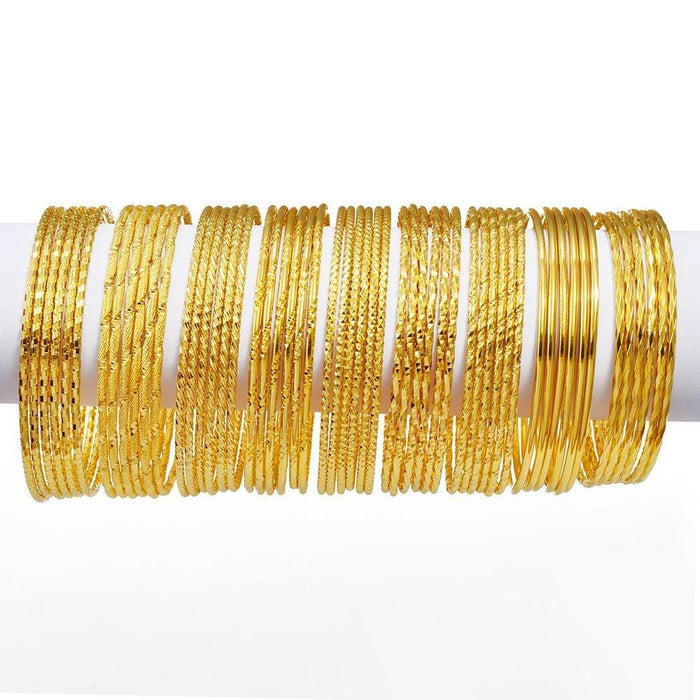Dubai Gold Plated Bracelets 6pcs Set - Natna Shop