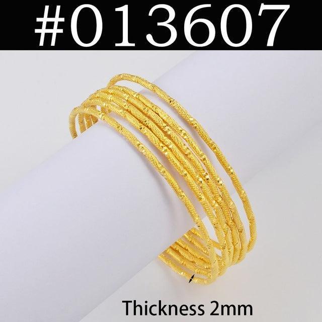 Dubai Gold Plated Bracelets 6pcs Set - Natna Shop