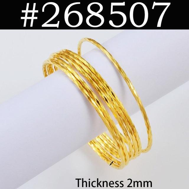 Dubai Gold Plated Bracelets 6pcs Set - Natna Shop
