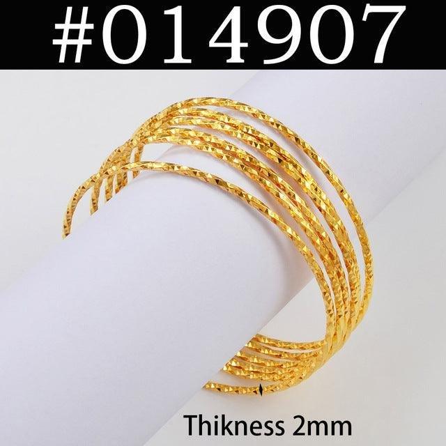 Dubai Gold Plated Bracelets 6pcs Set - Natna Shop