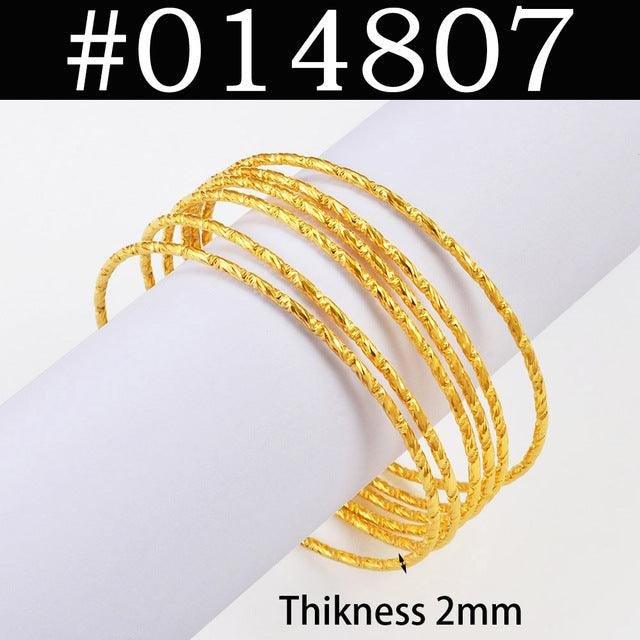 Dubai Gold Plated Bracelets 6pcs Set - Natna Shop