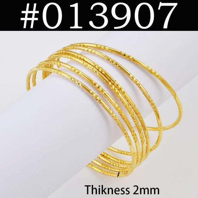 Dubai Gold Plated Bracelets 6pcs Set - Natna Shop