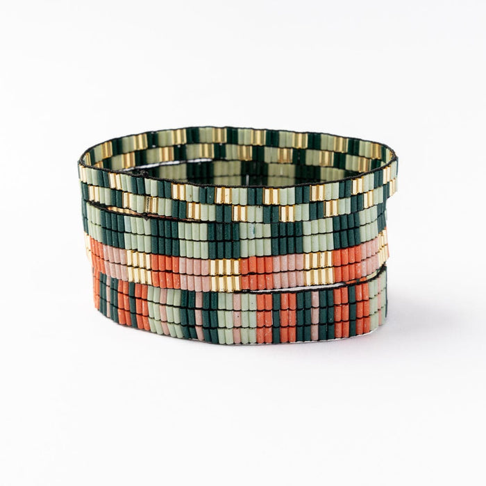 Dylan Bracelet Stretch Set Of 3 Green Blush Stack