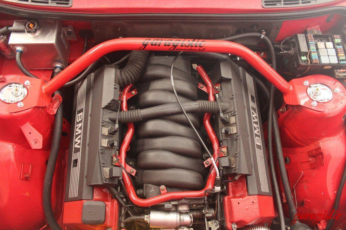 E30 Front + Rear Strut Bar Package-Strut Bars-grip-drift-Black-Garagistic-bmw