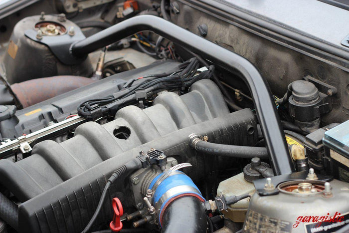 E30 Front + Rear Strut Bar Package-Strut Bars-grip-drift-Black-Garagistic-bmw