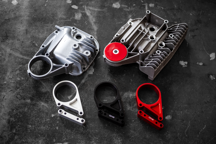 E30 Secondary Diff Mount-Suspension Parts-grip-drift-No Bushing-Standard E30-Raw Aluminum-Garagistic-bmw