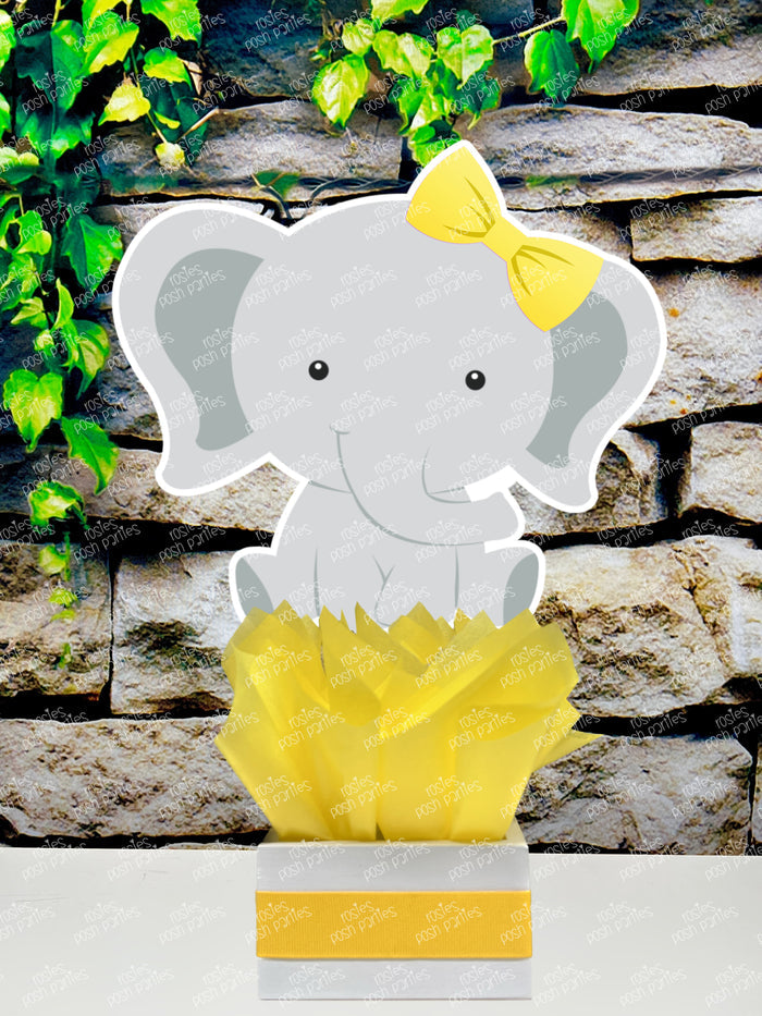 Elephant Baby Shower Theme | Jungle Birthday | Gender Reveal Elephant Theme Centerpiece Decoration | Pink Elephant Baby Shower INDIVIDUAL