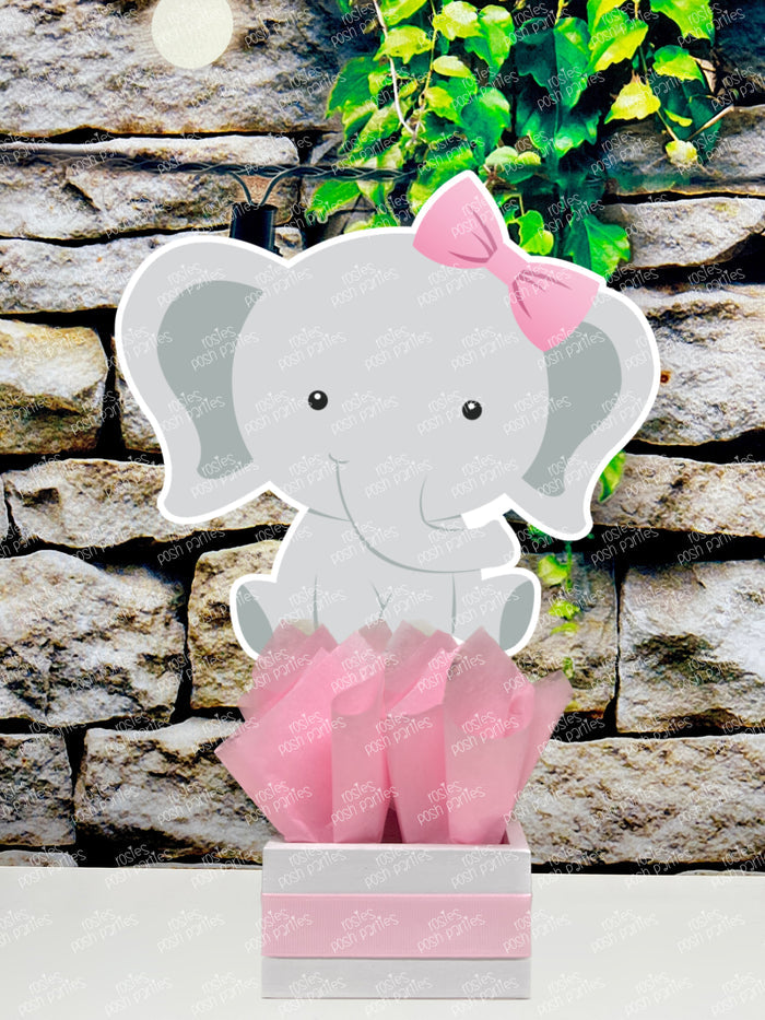 Elephant Baby Shower Theme | Jungle Birthday | Gender Reveal Elephant Theme Centerpiece Decoration | Pink Elephant Baby Shower INDIVIDUAL