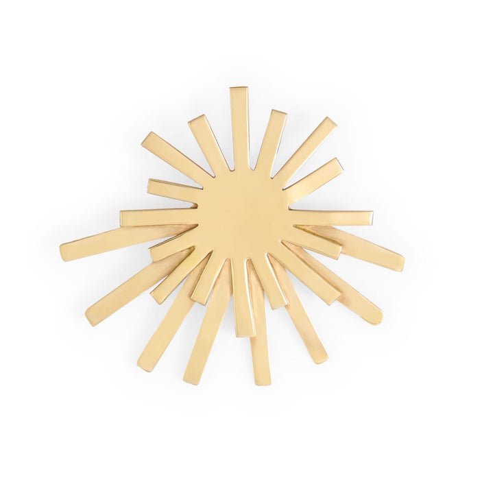 Eliza Starburst Brooch Brass Brooch