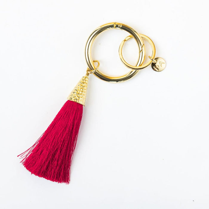 Eloise Tassels For Key Rings Red Key Ring + Bag Charm