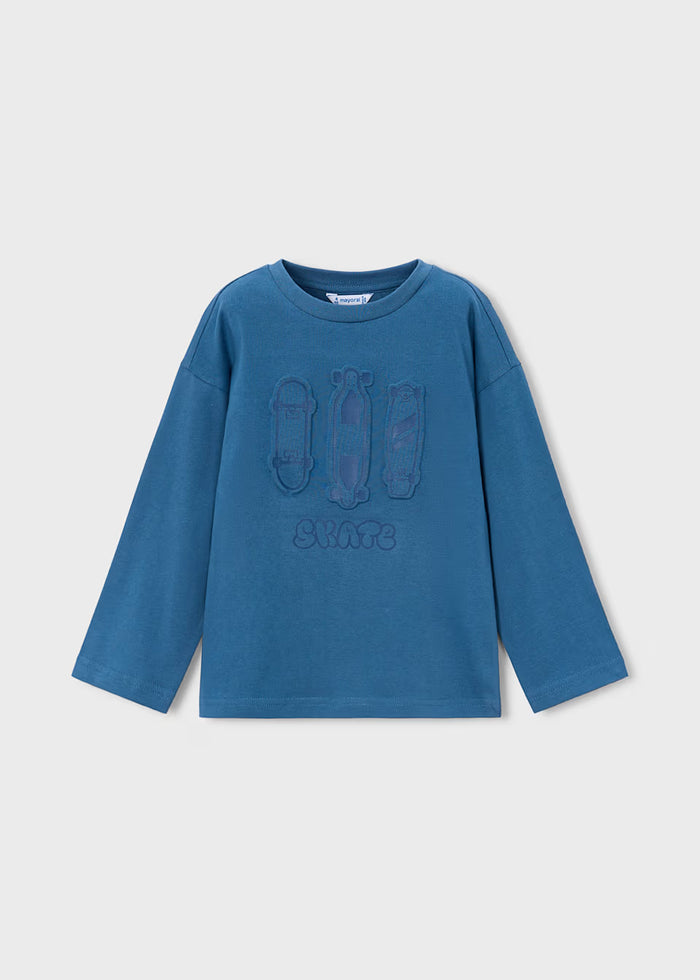 Embossed Long Sleeve Skate Tee
