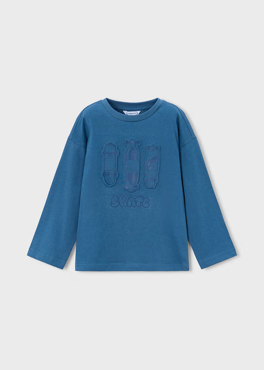 Embossed Long Sleeve Skate Tee