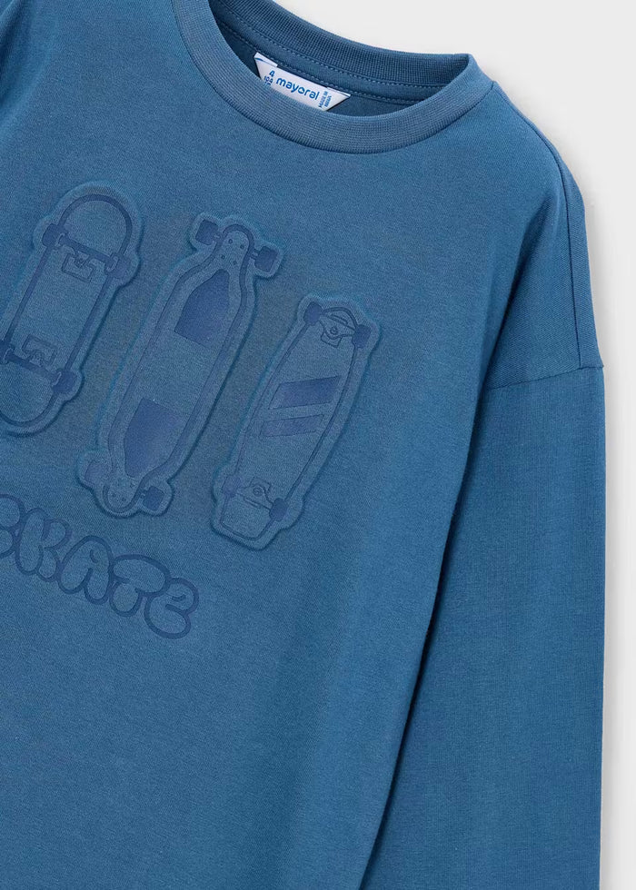 Embossed Long Sleeve Skate Tee