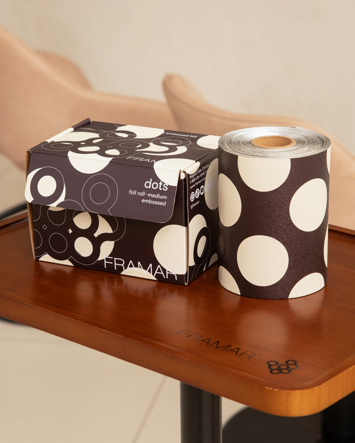 Embossed Roll Big Brown Dots