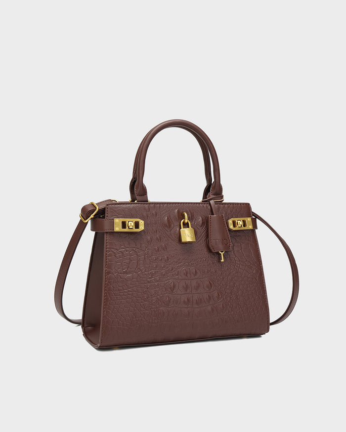 Empress Mini Tote Bag in Brown