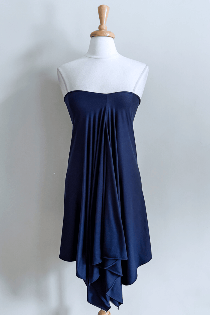 Navy Endless multiway dress in Brushed Venezia fabric by Diane Kroe