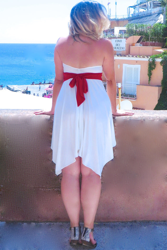 Diane Kroe Endless Ivory worn dress style back view
