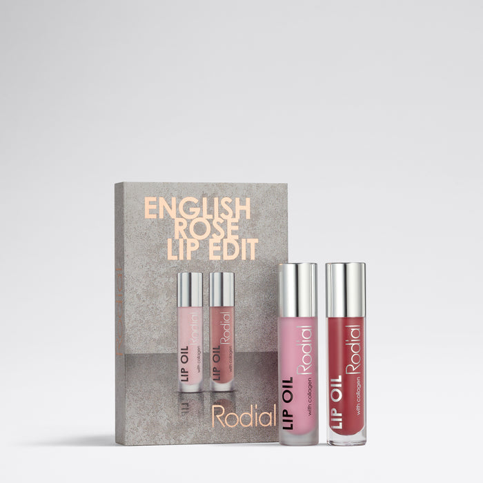 English Rose Lip Edit with both Lip Oils displayed