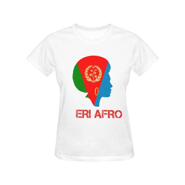 eri eritrean afro women eritrea flag t-shirt white All Over Print T-Shirt for Women (USA Size) (Model T40) - Natna Shop