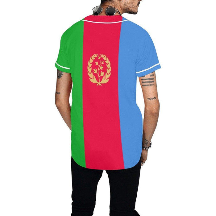 Eritrea Flag Baseball Men Jersey - Natna Shop