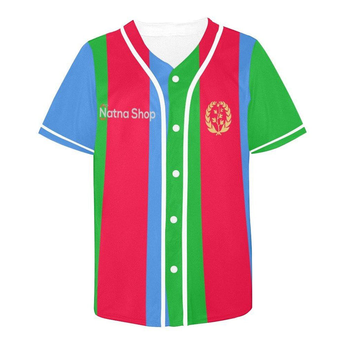 Eritrea Flag Baseball Men Jersey - Natna Shop
