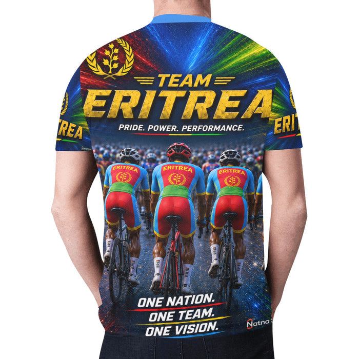 Men’s Eritrean national cycling inspired T-shirt with colorful print