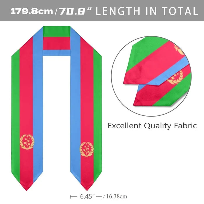 Eritrean Flag Graduation Stole - Natna Shop