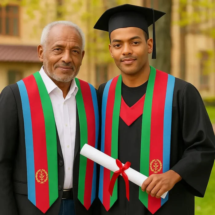 Eritrean Flag Graduation Stole - Natna Shop