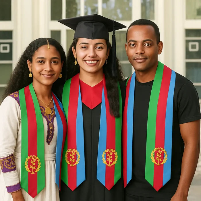 Eritrean Flag Graduation Stole - Natna Shop
