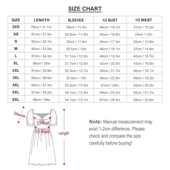 Eritrean Flag Mini Dress Sweetheart Neck Puff Sleeve ARB271 - Natna Shop