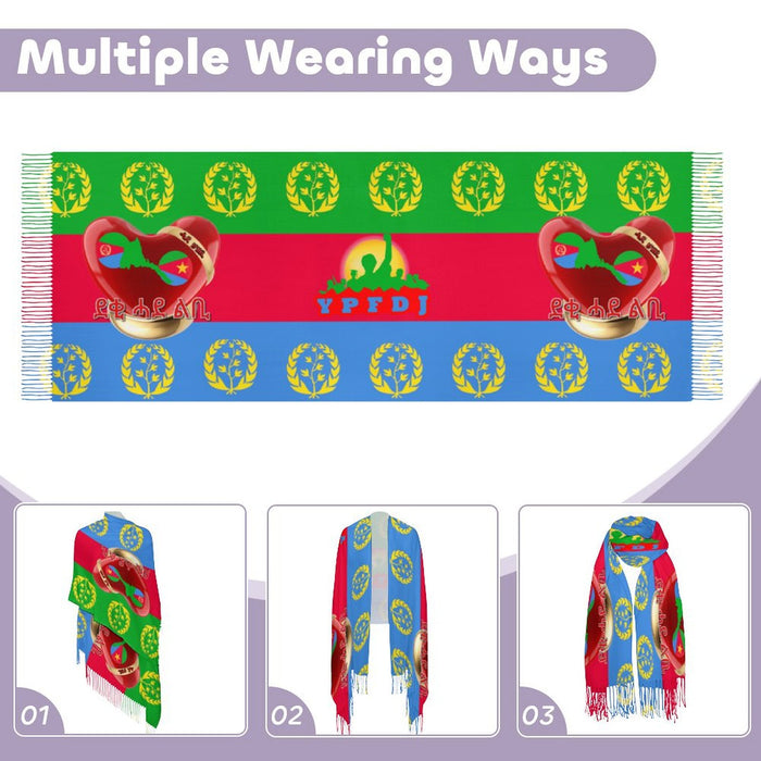 Eritrean Flag Proud Tassel scarf Tassel Scarf