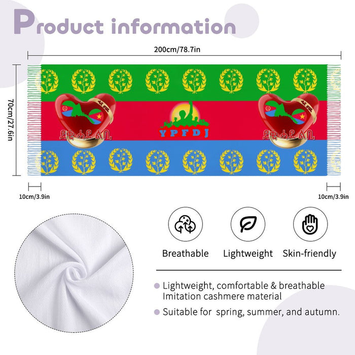 Eritrean Flag Proud Tassel scarf Tassel Scarf