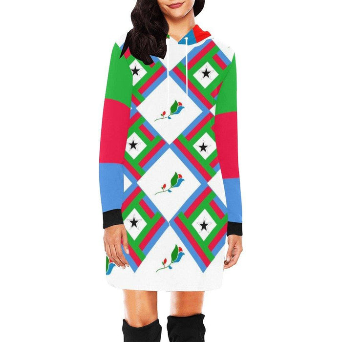 Eritrean Flower Flag Hoodie Dress - Natna Shop