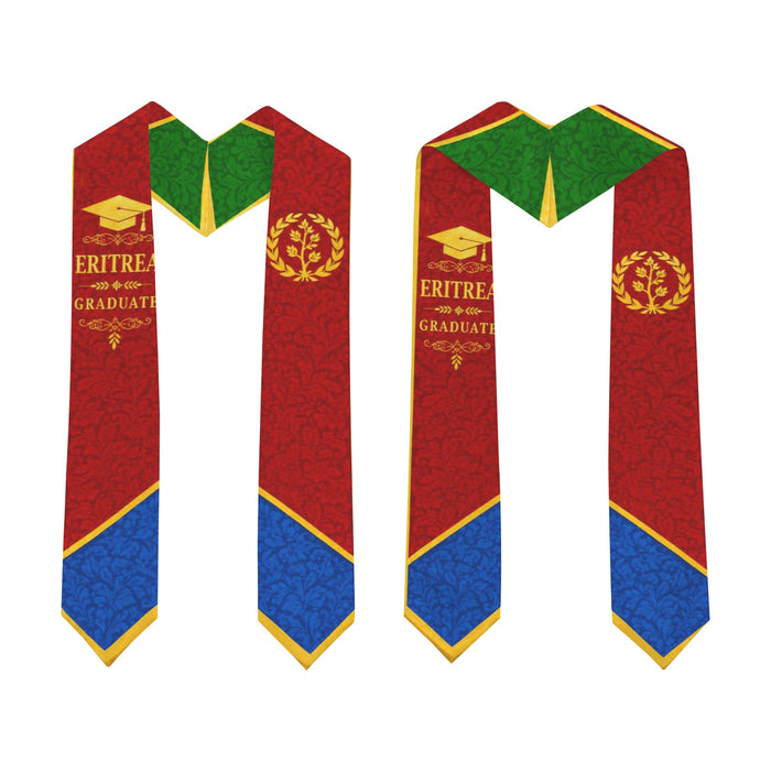 Kids Eritrean graduation stole peach skin fabric