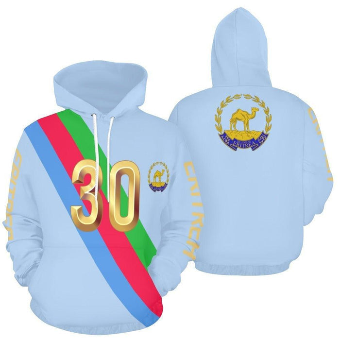 Blue Men Print Hoodie - Natna Shop