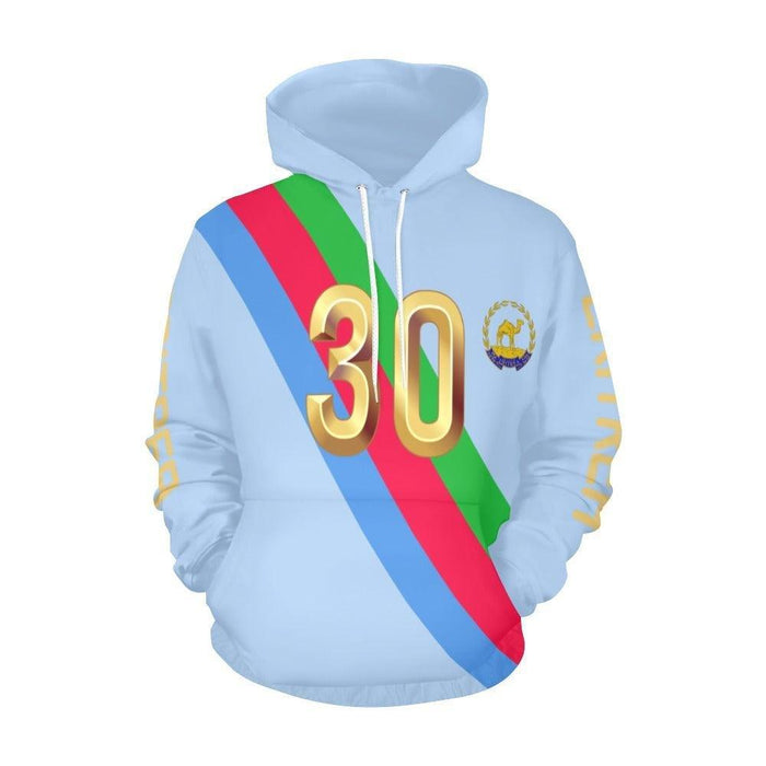 Blue Men Print Hoodie - Natna Shop